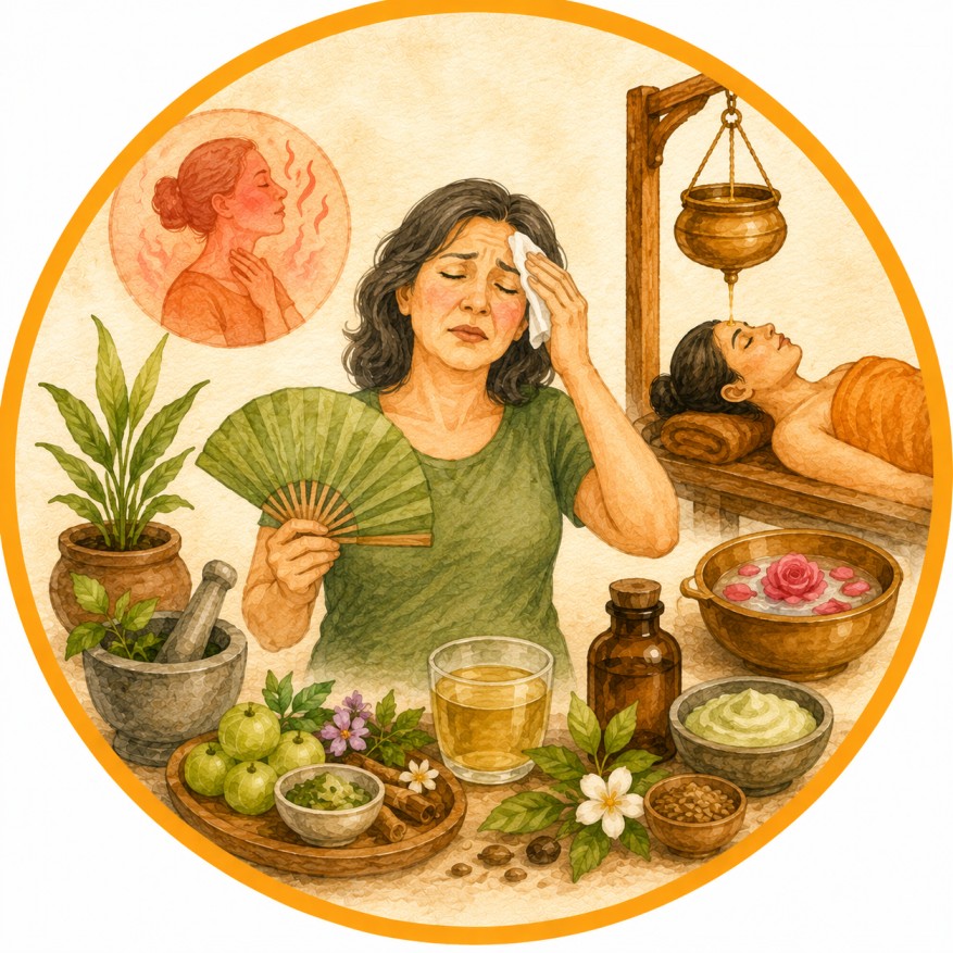 Ayurvedic Treatment for Menopause Hot Flashes at Sitaram Retreat